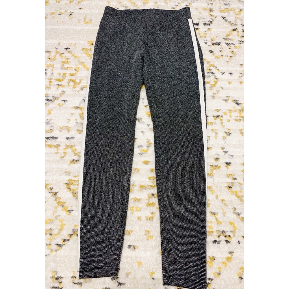 Lou & Grey Gray Leggings with White Stripe - Picture 3 of 4